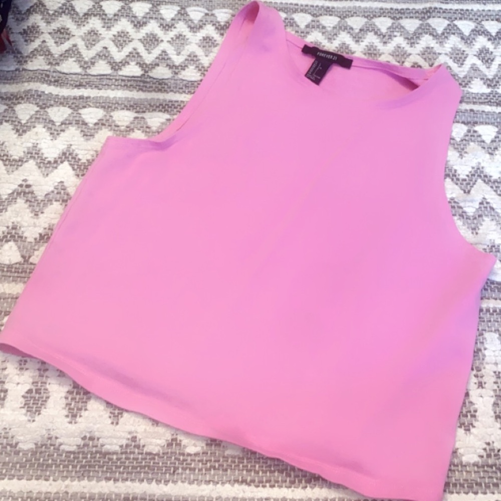 forever 21 pink crop top